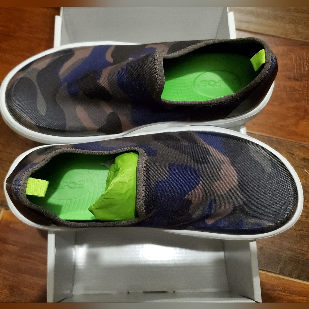 oofso oomg eezee midnight camel women's shoes size 6.5